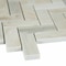 Msi Angora Herringbone SAMPLE Polished Marble Mesh-Mounted Mosaic Tile ZOR-MD-0199-SAM - alternate 2